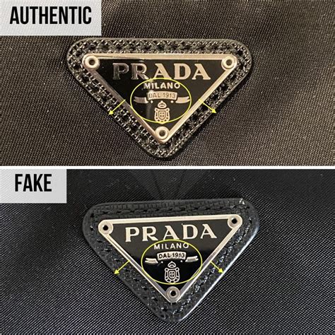 how to spot a prada fake|inside of prada bag.